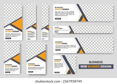 Abstract banner design web banner template Set, Horizontal header web banner, cover header background for website design, Social Media Cover ads banner, flyer  design template