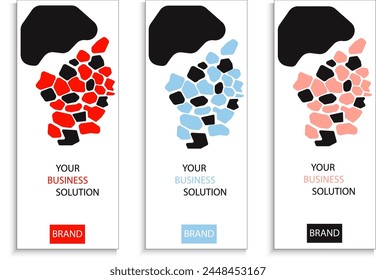 Abstract banner design web template Set, Horizontal header web banner. Minimalist art.