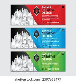 Abstract banner design web template Set. professional business banner design. web banner. social media cover. header website. Real Estate advertisement. advertising material. Abstract background