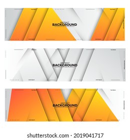 Resumen de plantillas web de diseño de banners, banner web de cabecera horizontal. Fondo de encabezado de portada abstracto moderno para diseño de sitios web, banner publicitario de cobertura de medios sociales, volante, tarjeta de invitación