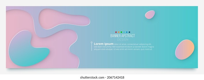 abstract banner desing template with color background.