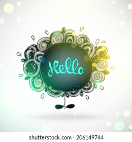 abstract banner with doodles