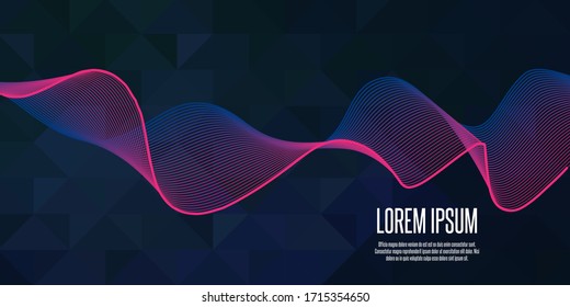 Abstract banner with a flowing lines design 
