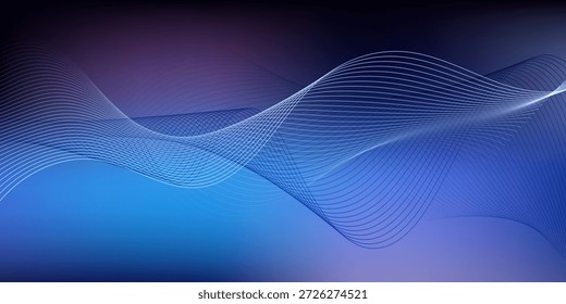 Anuncio Abstractas con un diseño de líneas fluidas
