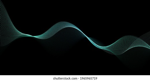 Abstract banner with a flowing particles design