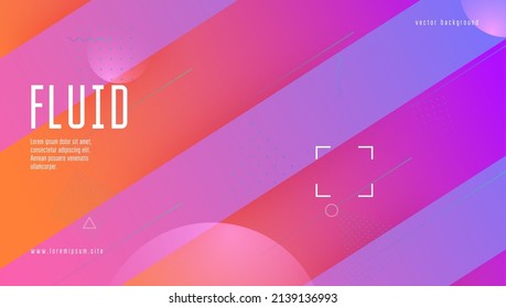 Abstraktes Banner. Fluid Journal. Kunstfuturistischer Hintergrund. Minimales Design. Lebhaftes Papier. Violet Mobile Layout. Mehrfarbige Geometrie. Wave Landing Page. Magenta Abstrakter Banner