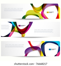 Abstract banner with forms of empty frames for your web design.