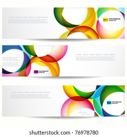 Abstract banner with forms of empty frames for your web design.