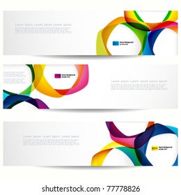 Abstract banner with forms of empty frames for your web design.