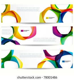 Abstract banner with forms of empty frames for your web design.