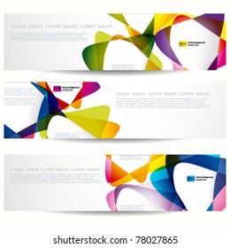 Abstract banner with forms of empty frames for your web design.