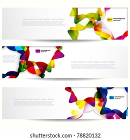 Abstract banner with forms of empty frames for your web design.