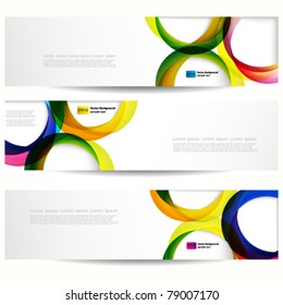 Abstract banner with forms of empty frames for your web design.