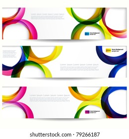 Abstract banner with forms of empty frames for your web design.