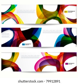 Abstract banner with forms of empty frames for your web design.