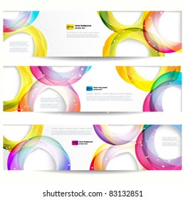 Abstract banner with forms of empty frames for your web design.