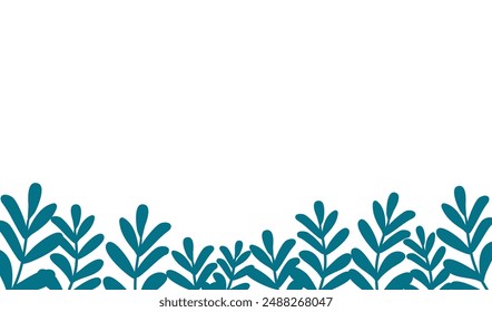 Abstract Banner Frame Background .Colorful Flowers Background Vector Illustration.Exotic Plants, Branches,Art Print For Beauty, Fashion And Natural Products,Card,Paper,Wellness, Event,Slide,Banner.