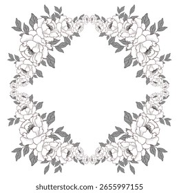 Abstract banner frame background. white flowers background vector illustration,Blossom plants, branches,art print for beauty, fashion and natural products,card,paper,present, event,slide,banner.