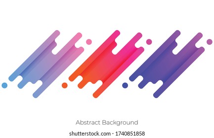 Abstraktes bannerfreies Vektordesign im weißen Hintergrund 3 verschiedene Versionen