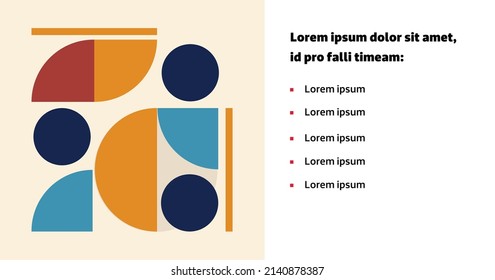 Abstract banner with geometric shapes