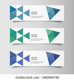 Abstract banner with geometric shapes. - Vector.