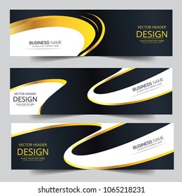 Abstract banner gold web header waves vector in gold colors. Abstract swoosh texture. banner background for web design. Can be adapt to Brochure, Annual Report, Magazine, Poster, website.