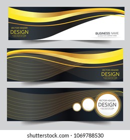 Abstract banner gold web header waves vector in gold colors. Abstract swoosh texture. banner background for web design. Can be adapt to Brochure, Annual Report, Magazine, Poster, website.