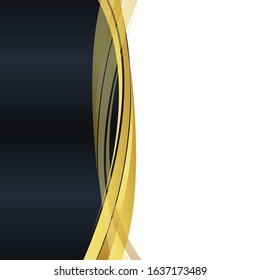 Abstract banner gold web banner waves vector in gold colors. Abstract swoosh texture. 