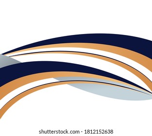 Abstract banner gold web banner waves vector in gold colors. Abstract swoosh texture. 