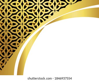 Abstract banner gold web banner waves vector in gold colors. Abstract swoosh texture.

