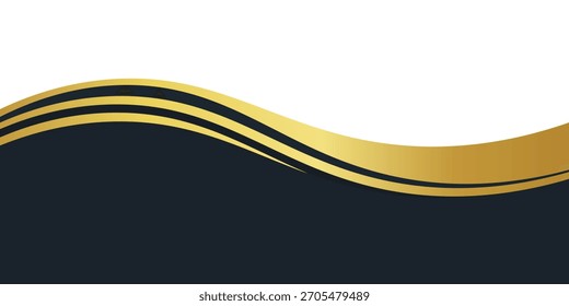 Abstractas Anuncio oro Web Anuncio ondas de Vector en colores dorados. Textura swoosh Abstractas