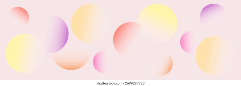 Un Anuncio abstracto con círculos degradados sobre un fondo delicado. Fondo con Formas geométricas. Fondo Abstractas con Gradientes circulares. Diseño perfecto para la cubierta, volante, Anuncio, anuncio