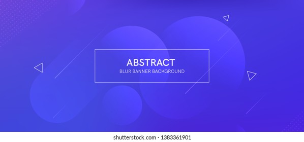 Abstract banner with gradient shapes and blur background with dark neon color. Dynamic shape composition. Vector template design 