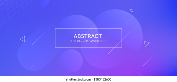 Abstract banner with gradient shapes and blur background with dark neon color. Dynamic shape composition. Vector template design 