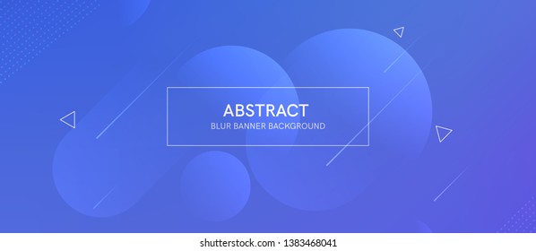 Abstract banner with gradient shapes and blur background with dark neon color. Dynamic shape composition. Vector template design 