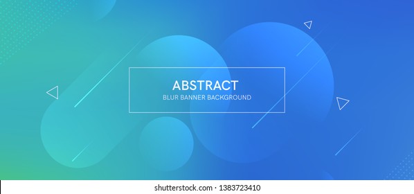 Abstract banner with gradient shapes and blur background with dark neon color. Dynamic shape composition. Vector template design 