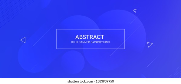 Abstract banner with gradient shapes and blur background with dark neon color. Dynamic shape composition. Vector template design 