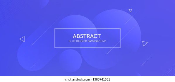 Abstract banner with gradient shapes and blur background with dark neon color. Dynamic shape composition. Vector template design 
