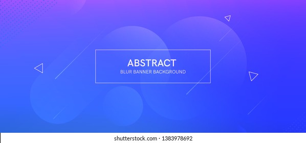 Abstract banner with gradient shapes and blur background with dark neon color. Dynamic shape composition. Vector template design 
