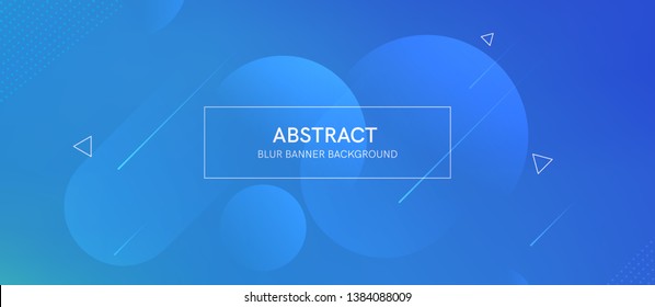 Abstract banner with gradient shapes and blur background with dark neon color. Dynamic shape composition. Vector template design 