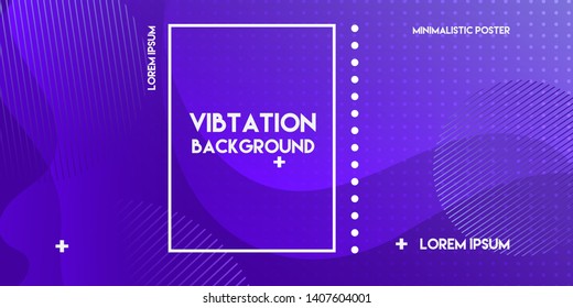 Abstract banner with gradient shapes and blur background with dark neon color. Dynamic shape composition. Vector template design - Vector
