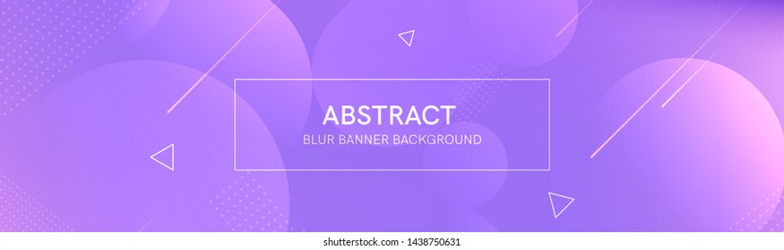 Abstract banner with gradient shapes and blur background with light neon color. Dynamic shape composition. Vector template design