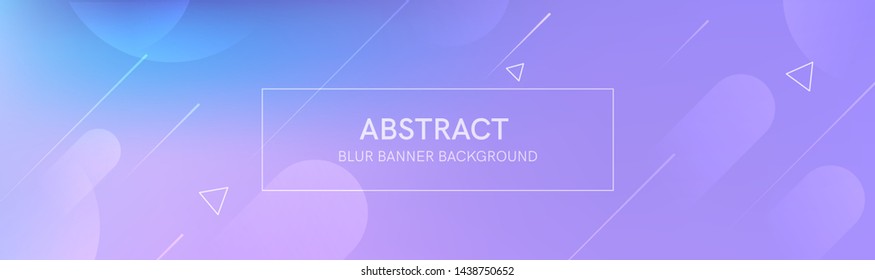Abstract banner with gradient shapes and blur background with light neon color. Dynamic shape composition. Vector template design