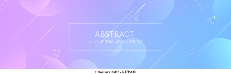 Abstract banner with gradient shapes and blur background with light neon color. Dynamic shape composition. Vector template design
