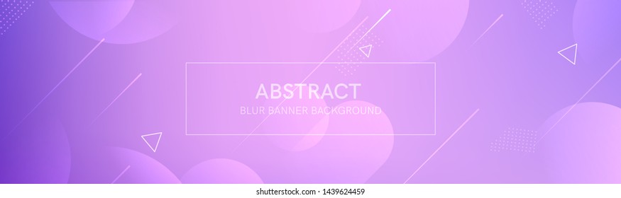 Abstract banner with gradient shapes and blur background with light neon color. Dynamic shape composition. Vector template design