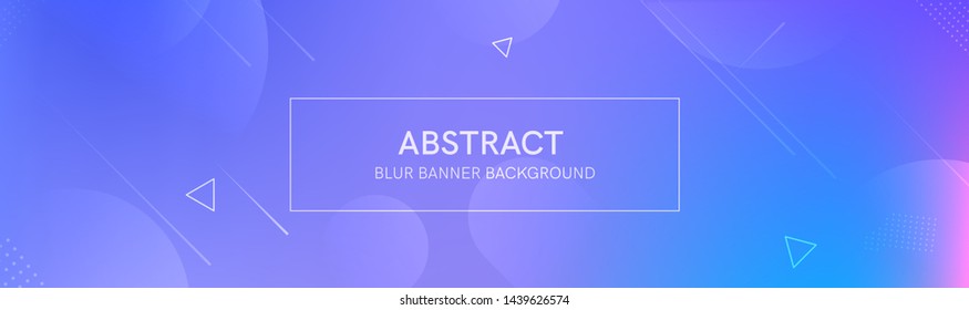 Abstract banner with gradient shapes and blur background with light neon color. Dynamic shape composition. Vector template design