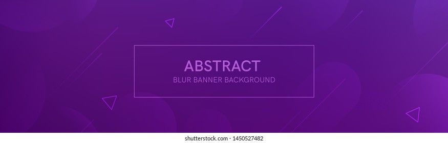 Abstract banner with gradient shapes and blur background with dark neon color. Dynamic shape composition. Vector template design 