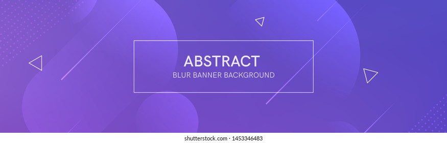 Abstract banner with gradient shapes and blur background with dark neon color. Dynamic shape composition. Vector template design 
