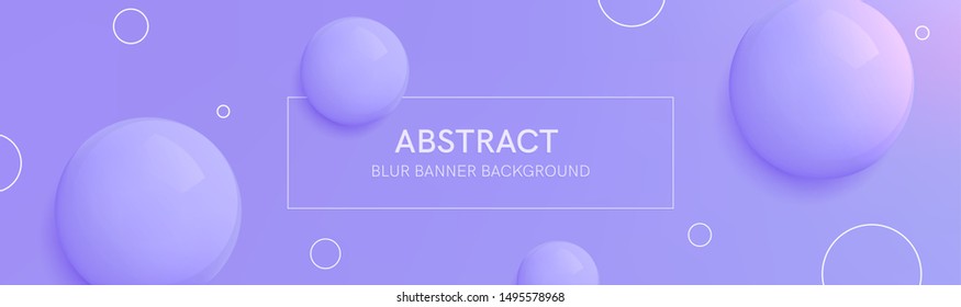 Abstract banner with gradient shapes and blur background with dark neon color. Dynamic shape composition. Vector template design