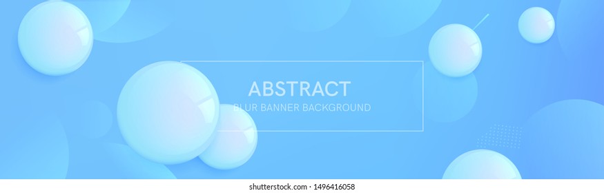 Abstract banner with gradient shapes and blur background with dark neon color. Dynamic shape composition. Vector template design